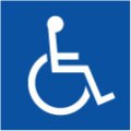 障がい者のための国際シンボルマークの画像
