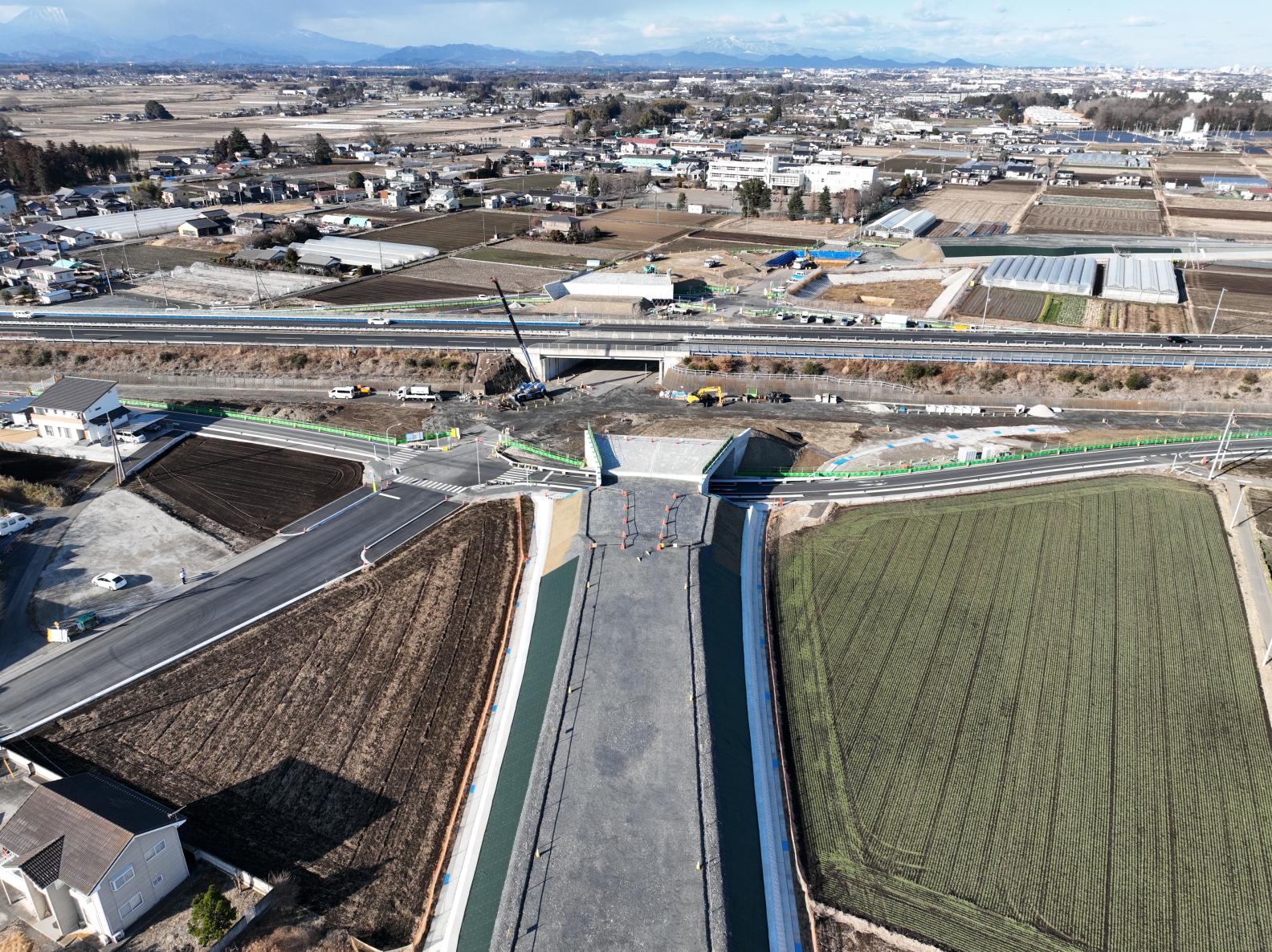 南側北関東自動車道接続部付近