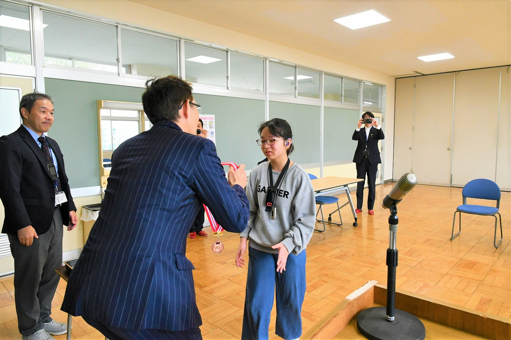 聾学校児童表彰のようす（1）