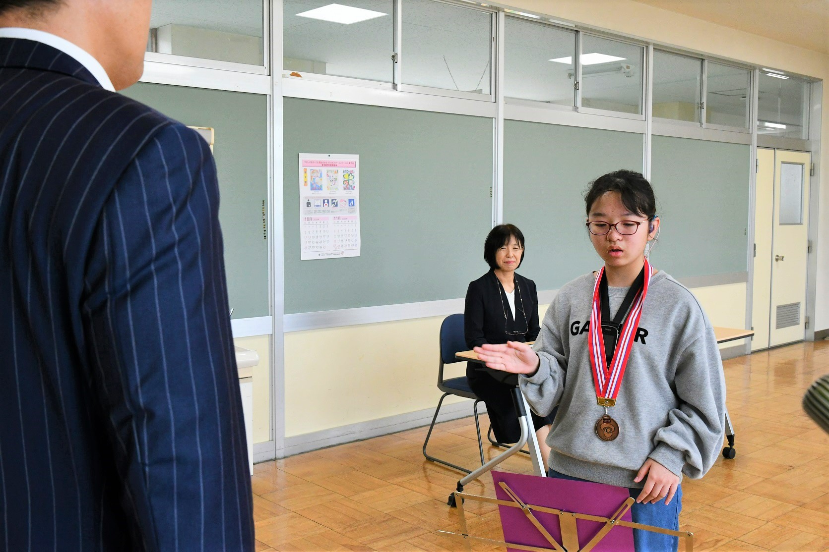 児童お礼のあいさつのようす