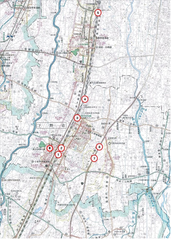 下野市内道路冠水に伴う通行注意箇所（アンダーパス部分）の画像