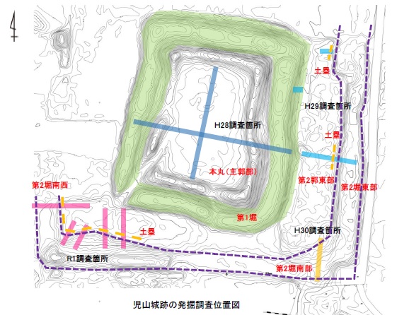 発掘調査位置図