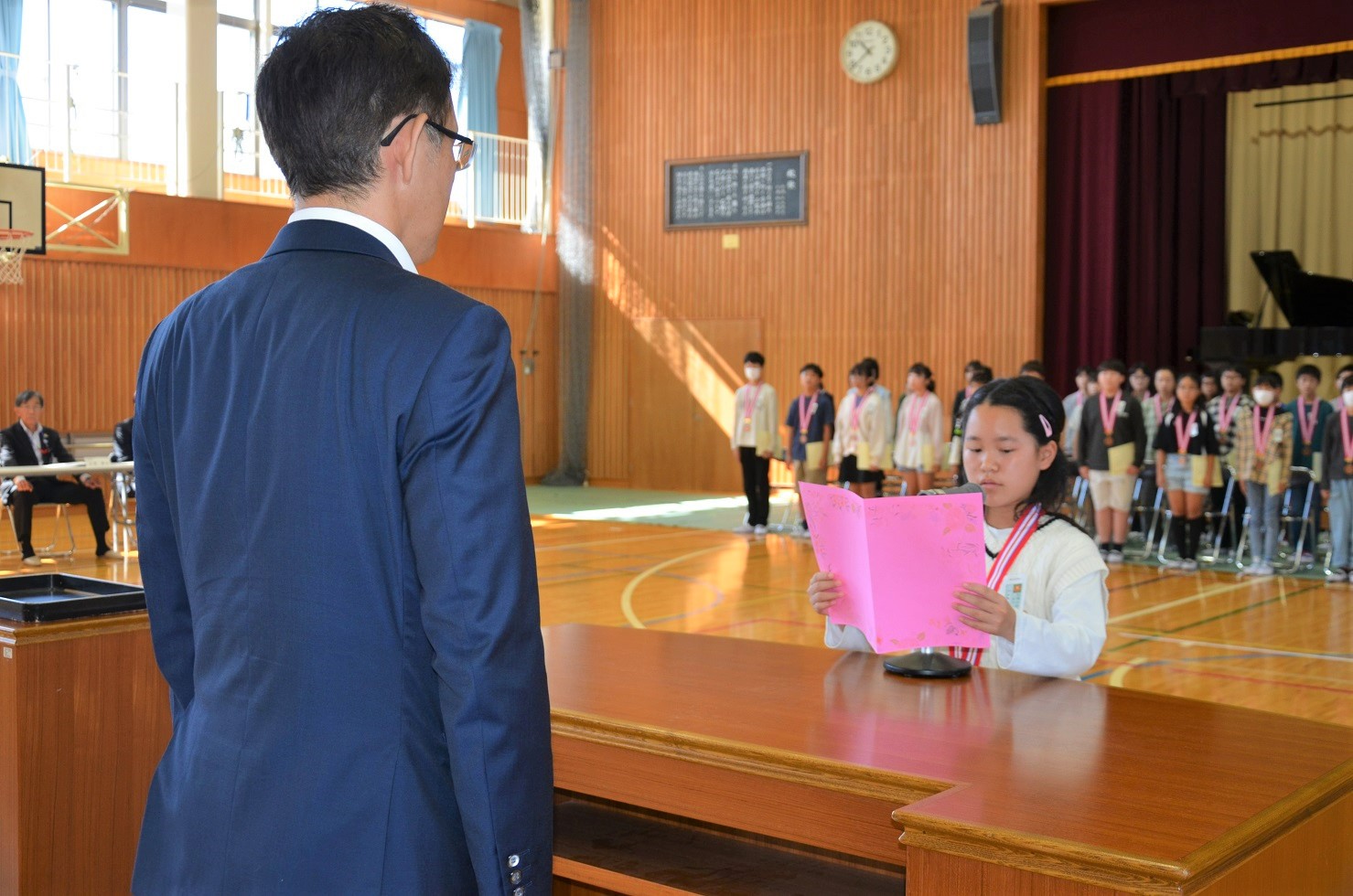 石橋小児童お礼のあいさつ