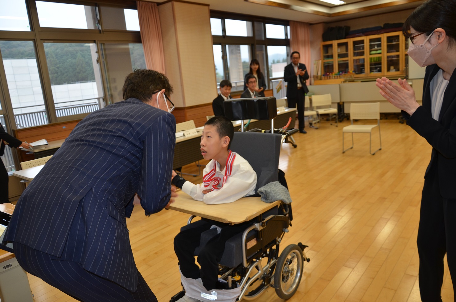 栃木特別支援学校児童表彰のようす（1）