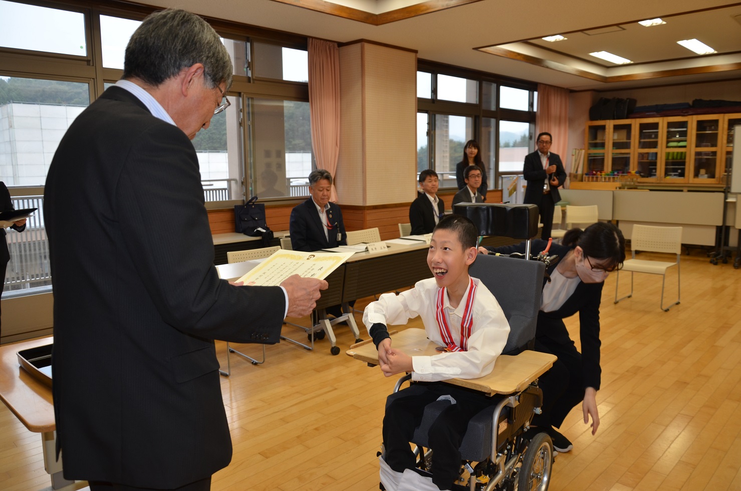 栃木特別支援学校児童表彰のようす（2）