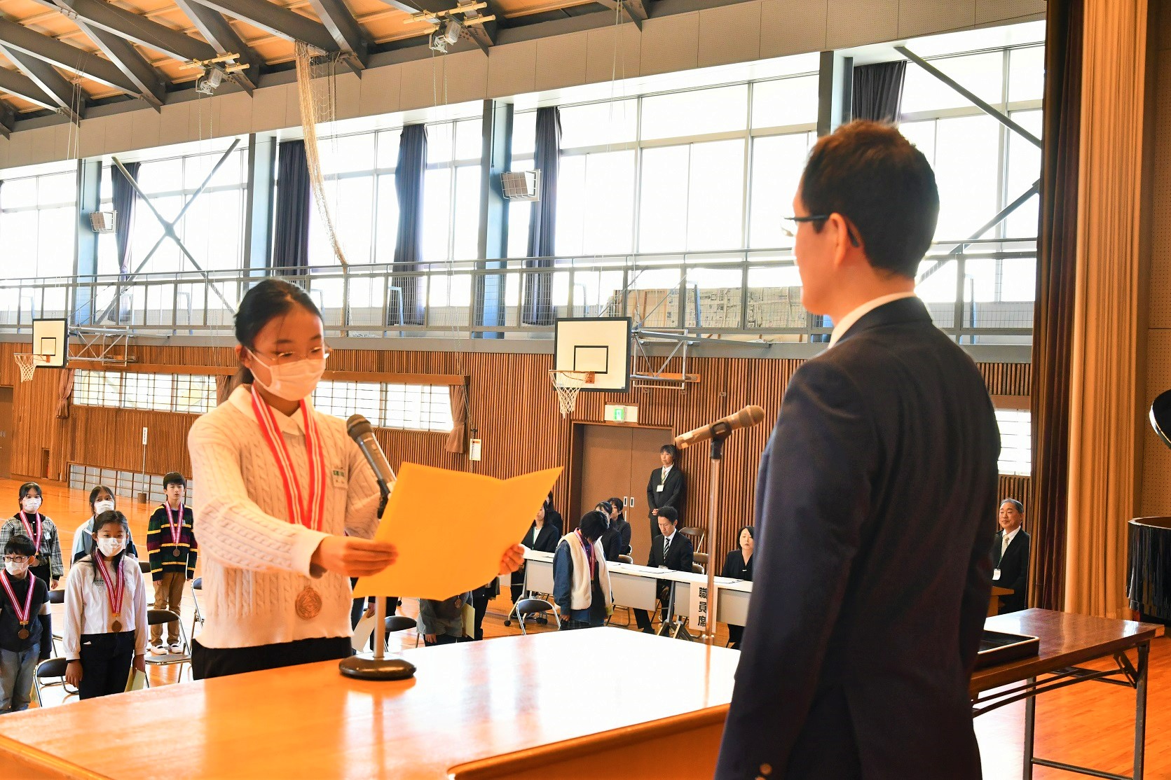 祇園小児童代表あいさつ