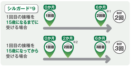 シルガード9接種スケジュール