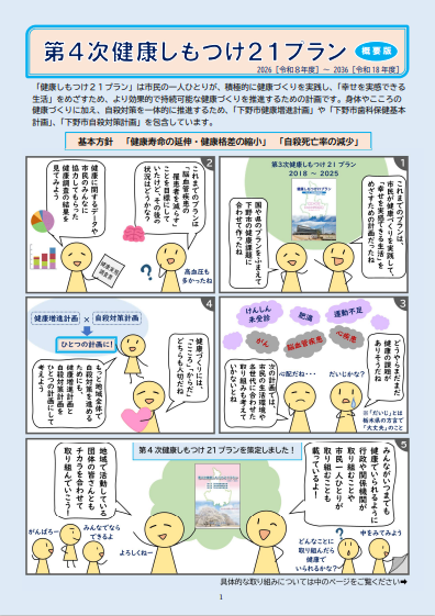 第4次健康しもつけ21プラン概要版